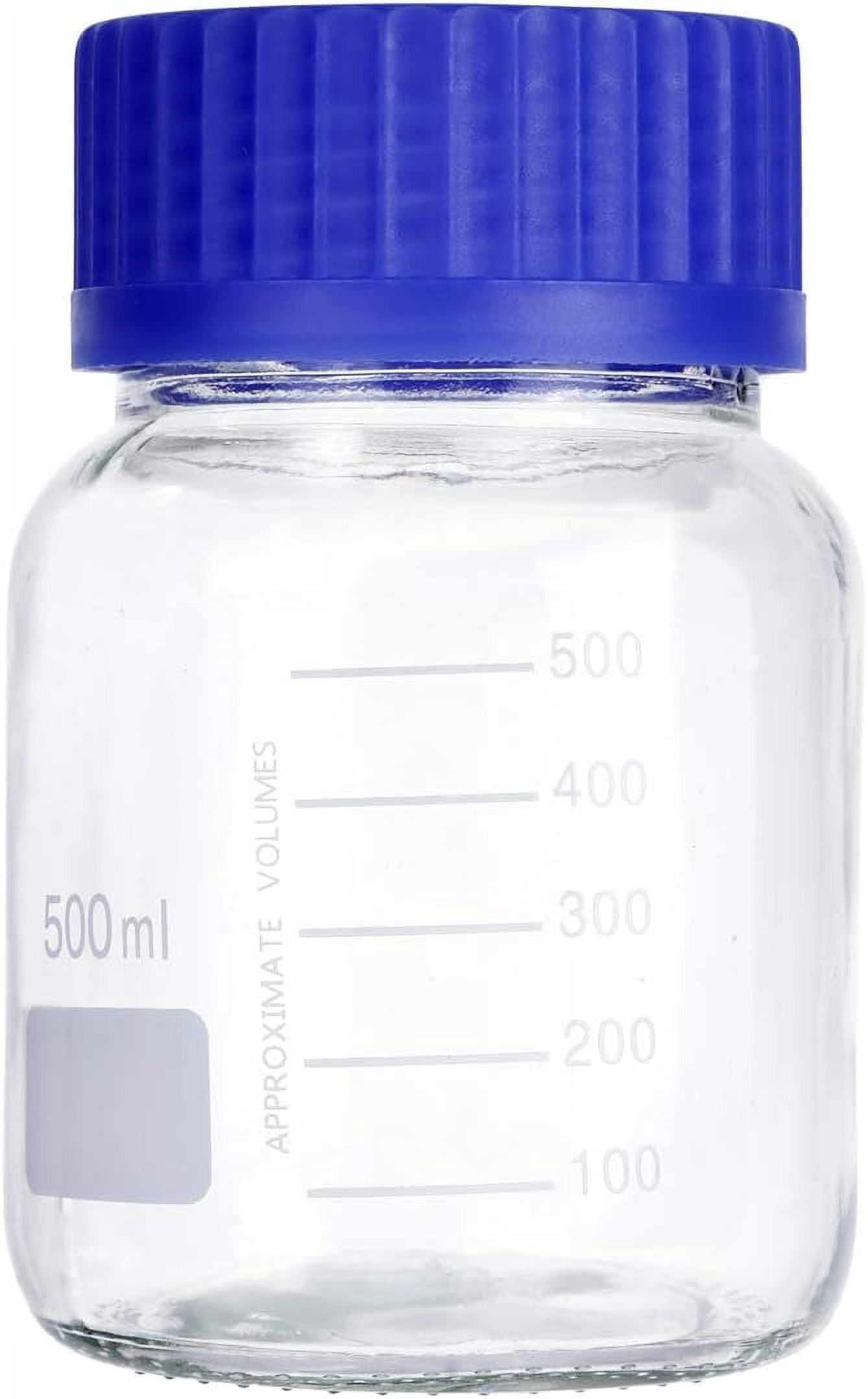Small Glass Container Container Lab Media Bottle 3-Pack 1000mL Lab Glass Bottles With Blue Screw Caps ...