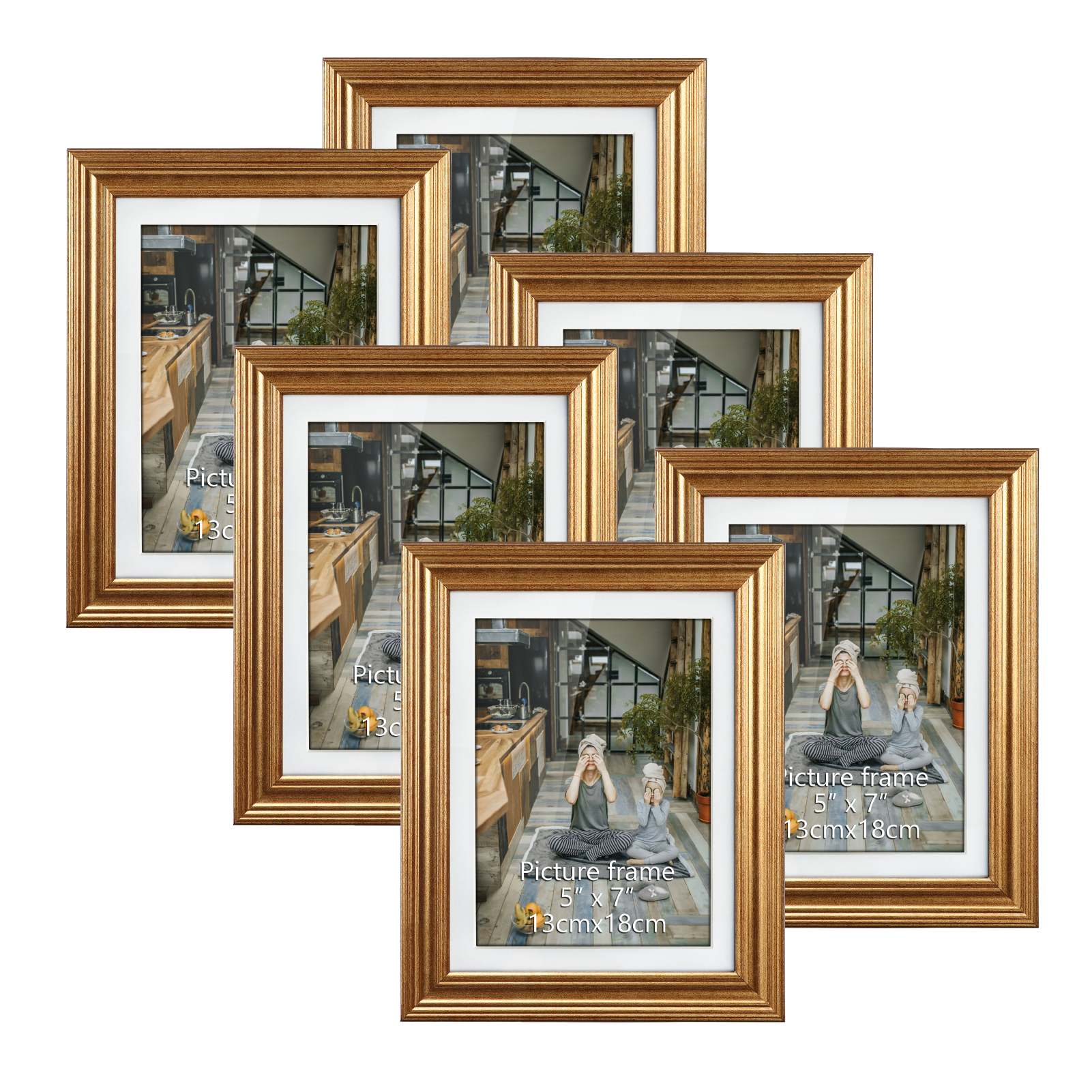 Metronic Picture Frames 8x10 Set of 6,Tabletop Display and Wall