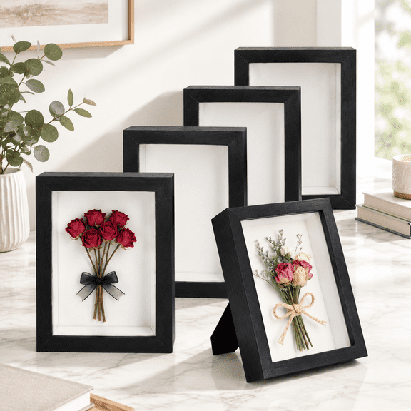 6 Pack 5x7 Small Shadow Box Frames 3d Shadowbox Display Cases