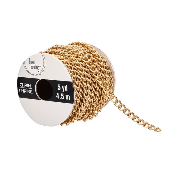 Bead Landing 5yd. Gold Curb Chain Spool, 6 Pack