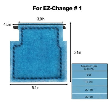 6 Pack 6/12-Piece Aquarium Filter Cartridge For Aqua-Tech Filters For Ez-Change#1