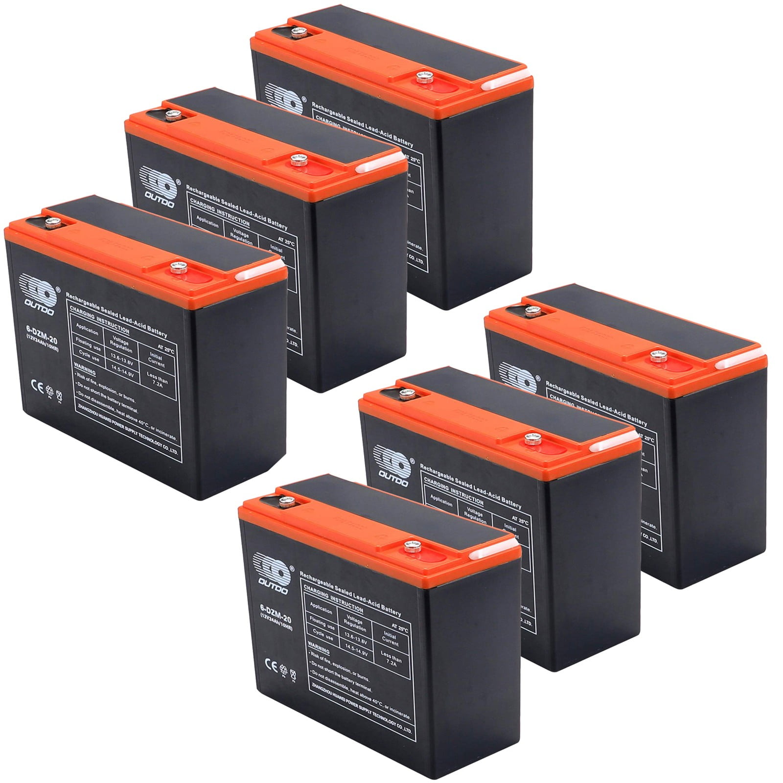 Batteria 12V 24Ah 6DZM20 Per Go Kart E-bike ATV – Nuova, Senza Marca
