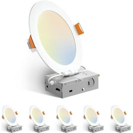 192 Pack 6 Inch Ultra-Thin LED Recessed Ceiling Light - Selectable Color Temp (2700K-5000K), Dimmable, 13W, IC Rated, With Junction Box