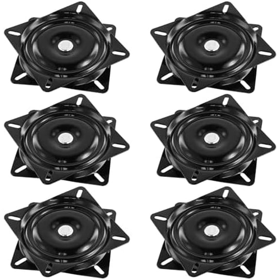 6 Pack 6 Inch Swivel Plate, Black Bar Stool Seat Replacement, Smooth Swivel Chair Base, Rotating Swivel Plate for Recliner Chair Stool$$Furniture