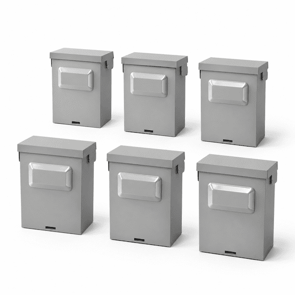 6 Pack 60A Non-Fused Pull-Out AC Disconnect Boxes for Outdoor HVAC Units