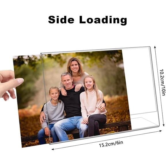 6 Pack 6x4 Inchs Clear Acrylic Self Standing Photo FramesPicture Frame Stand Perfect for Showcasing Memories Desktop Display for Home or Office DcorHorizontal$$Home Decor, Kitchen, & Other