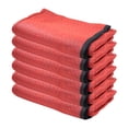 thumbnail image 1 of 6 Pack 72" x 80" Heavy Duty Moving Blankets for Furniture & Appliances Protection - Red Non-Woven Zig-Zag Stitching Quilted Furniture Pads for Packing, Storage & Cargo Protection, 1 of 9