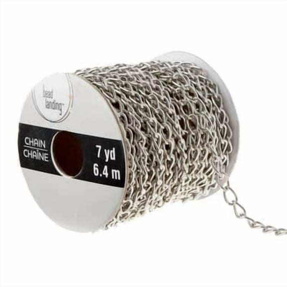 Bead Landing 7yd. Rhodium Curb Chain Spool, 6 Pack