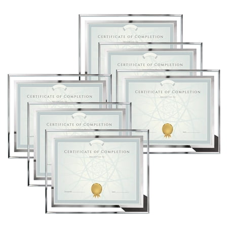 6 Pack 8.5x11 Picture Frame for Tabletop Display Vertically or Horizontally, Glass Certificate Frame for Bedroom Office Collection Room
