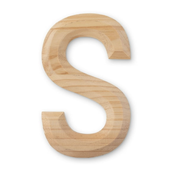6 Pack: 8" Beveled Wood Letter by Make Market®