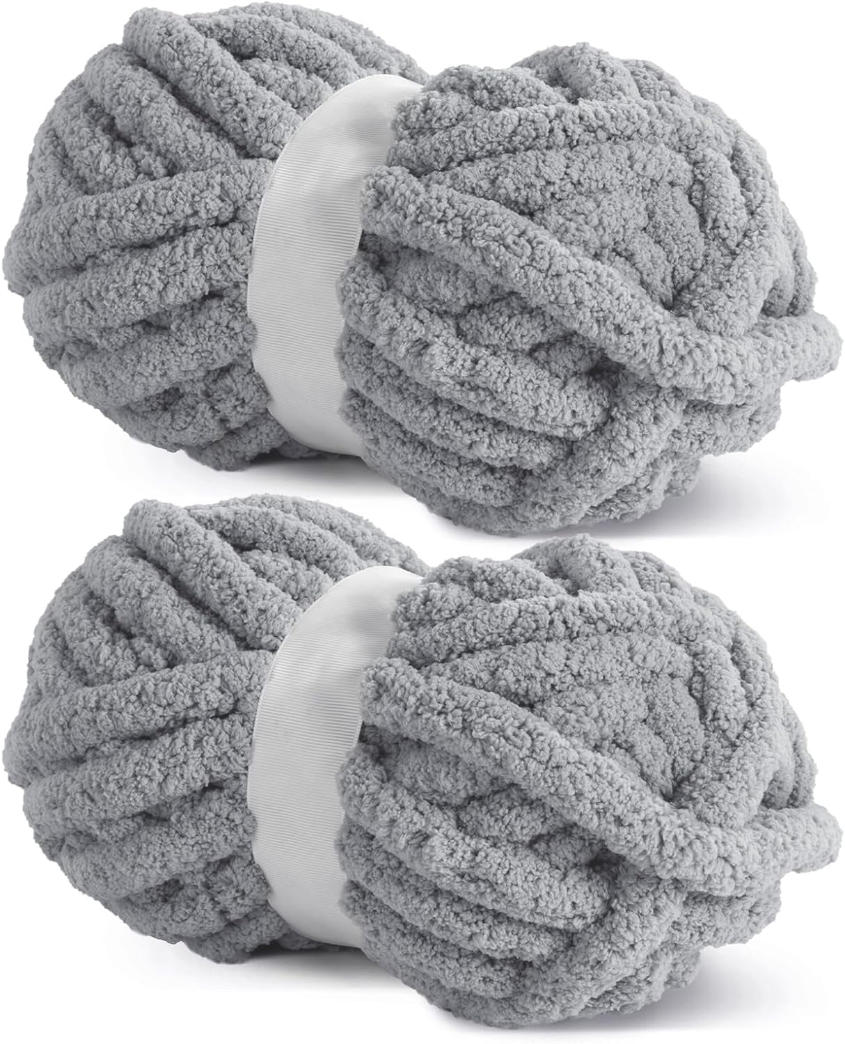 6 Pack/ 8 Pack Chunky Chenille Yarn for Crocheting, Bulky Thick Fluffy