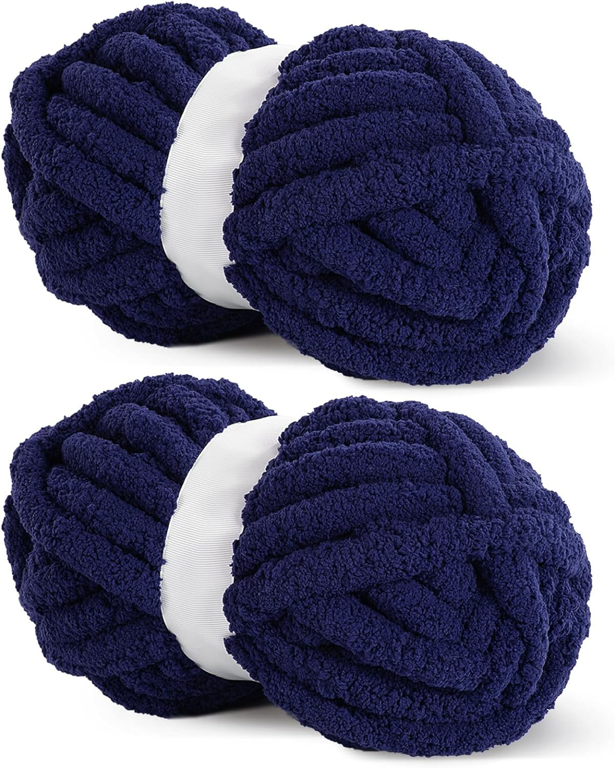 6 Pack/ 8 Pack Chunky Chenille Yarn for Crocheting, Bulky Thick Fluffy Yarn for Knitting, Bulky Chunky Yarn for Hand Knitting Blanket, Super Soft Plush Yarn (27yds Each Skein)