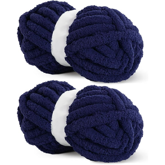 6 Pack/ 8 Pack Chunky Chenille Yarn for Crocheting, Bulky Thick Fluffy Yarn for Knitting, Bulky Chunky Yarn for Hand Knitting Blanket, Super Soft Plush Yarn (27yds Each Skein)