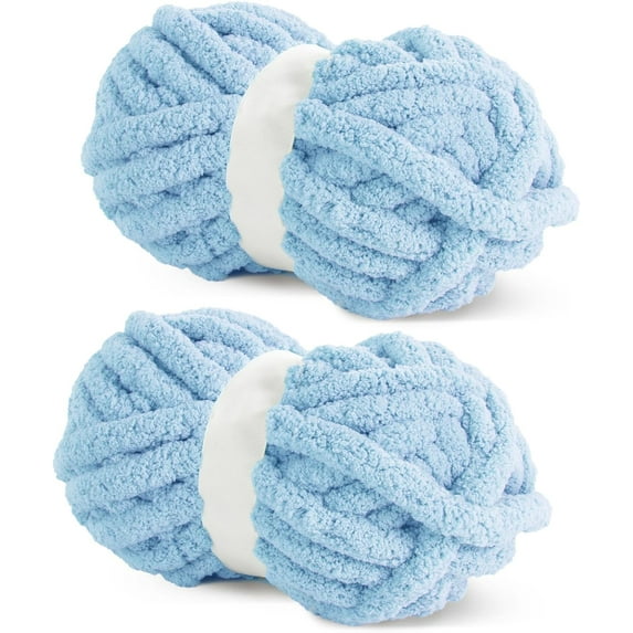 6 Pack/ 8 Pack Chunky Chenille Yarn for Crocheting, Bulky Thick Fluffy Yarn for Knitting, Bulky Chunky Yarn for Hand Knitting Blanket, Super Soft Plush Yarn (27yds Each Skein)