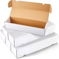 thumbnail image 1 of 6 Pack 800 Count Trading Card Storage Box Trading Organizer Game Sport Cardboard Box Collectible for Baseball Football Basketball Card Storage Protection (15 x 3 x 4-1/8 Inch), 1 of 7