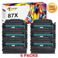 thumbnail image 1 of 6-Pack 87X Toner Cartridge Compatible for HP CF287X 87X CF287A 87A LaserJet Enterprise M506 M506n M506x M506dn MFP M527 Series Pro M501n M501dn High Yield Black Printer Ink, 1 of 9