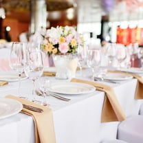 6 Pack 8ft Spandex Table Covers for 8 Foot Tables, Fitted Tablecloths Rectangle Folding Tables, Stretch Rectangular Table Cloths for Wedding, Banquet, Party (White, 96L x 30W x 30H Inch)