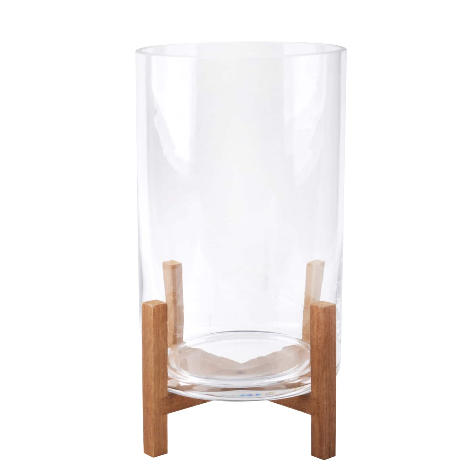 6 Pack 9" Glass Candle Holder with Wood Base by Ashland®