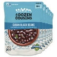 thumbnail image 1 of A Dozen Cousins Seasoned Black Beans, Vegan Gluten-Free Microwaveable Beans with Avocado Oil, 10 oz Pouches, 6 Pack, 1 of 5