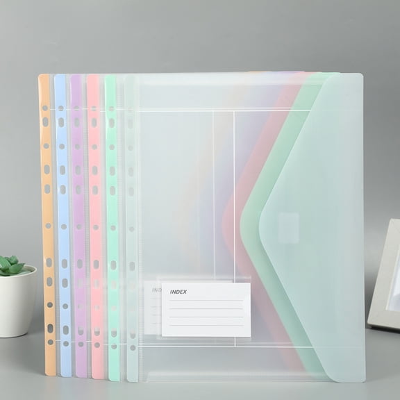 6 Pack A4 Page Insert File Folders