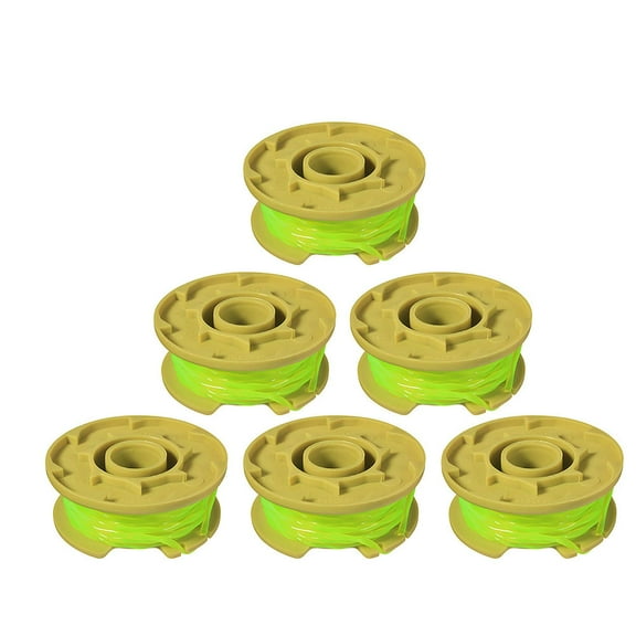 6-Pack AC80RL3 0.080" String Trimmer Replacement Spool Line for Ryobi One+ 18v, 24v, 40v Cordless Trimmers, Pre-Wound Weed Eater String, 11ft Each