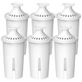 6 Pack AQUA CREST TÜV SÜD Certified Pitcher Water Filter, Replacement for Brita Pitchers