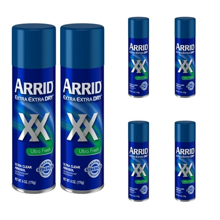 6 Pack ARRID XX Ultra Clear Anti-Perspirant Deodorant Spray Ultra Fresh 6oz Each