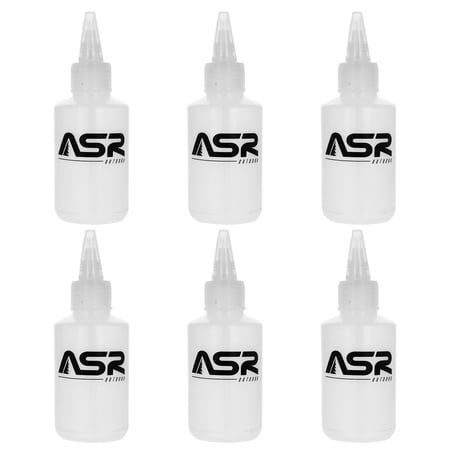 (6 Pack) ASR Outdoor Compact 4oz Snuffer Gold Panning Snifter Bottle Squeeze Nozzle