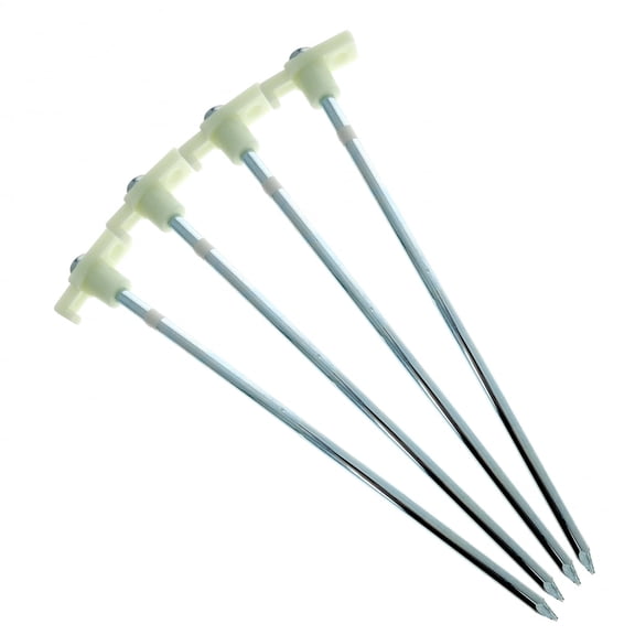 (6 Pack) ASR Outdoor Glow in the Dark Galvinzied Universal Twisted Metal PVC Camping Gear Canopy Tent Stakes Tent Pegs