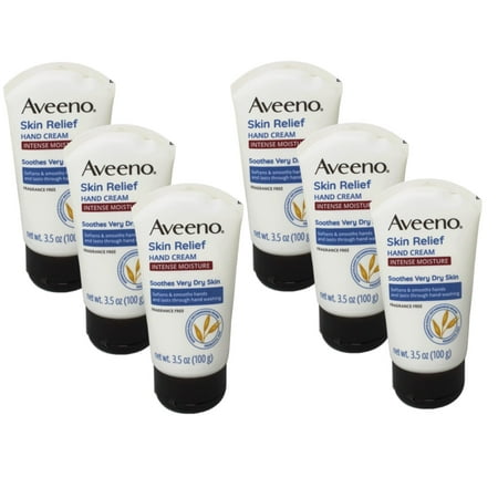 6 Pack - AVEENO Active Naturals Intense Relief Hand Cream 3.50 oz Each