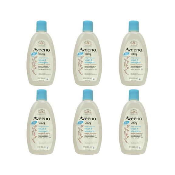 6 Pack - AVEENO Baby Wash and Shampoo 8 oz