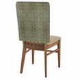 6 Pack Abstract Floral Chair Back Covers Vintage Golden Moroccan Circle ...