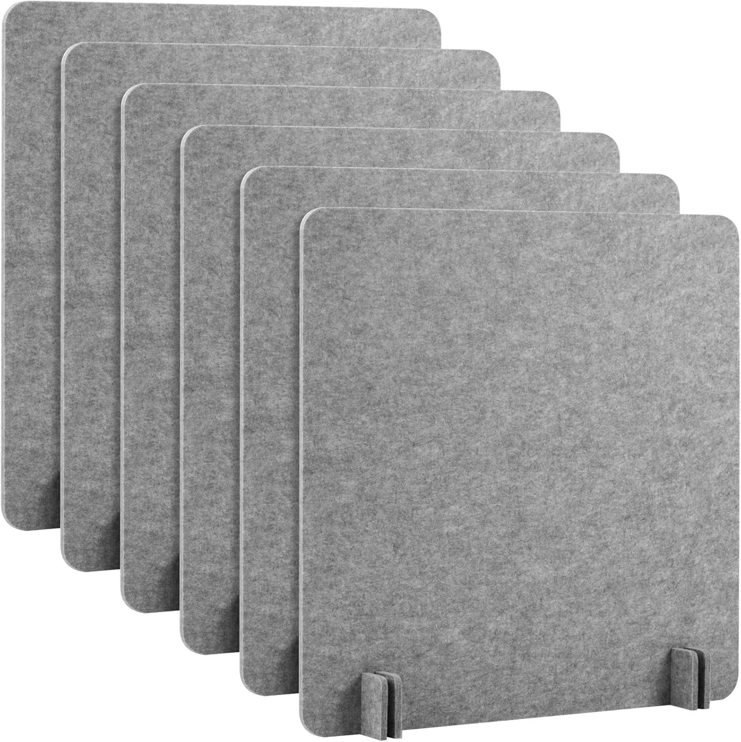 6 Pack Acoustic Desk Divider Partition 24 x 24" Stand Up Freestanding ...