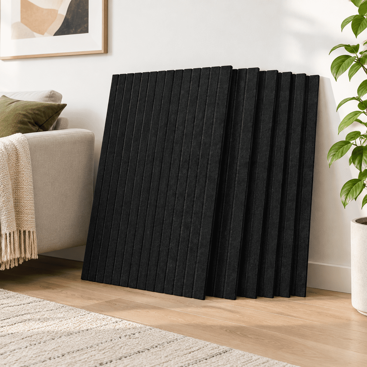 6 Pack Acoustic Panels 47.2" X 23.6" Sound Proof Black - Walmart.com