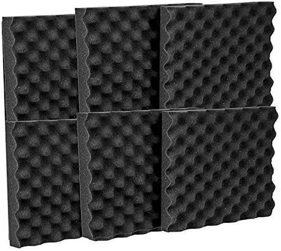 6 Pack Acoustic Panels Studio Foam Egg Crate 1/2" X 12" X 12"