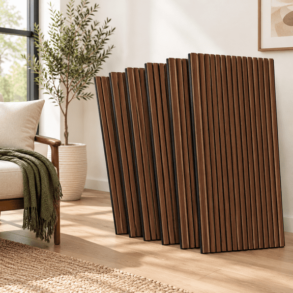 6 Pack Acoustic Wood Panels For Wall 47.24" X 12.79" Soundproof