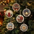 thumbnail image 1 of 6 Pack Acrylic Christmas Ornament DIY Diamond Painting Kit, Pearl Art Kit for Adult, Hanging Diamond Art Ornament Set, Xmas Tree Decor Craft Gift, 1 of 6