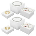 thumbnail image 1 of 6 Pack Acrylic Cube Display Stands, Food Risers for Buffet Table, Nesting White, 1 of 12