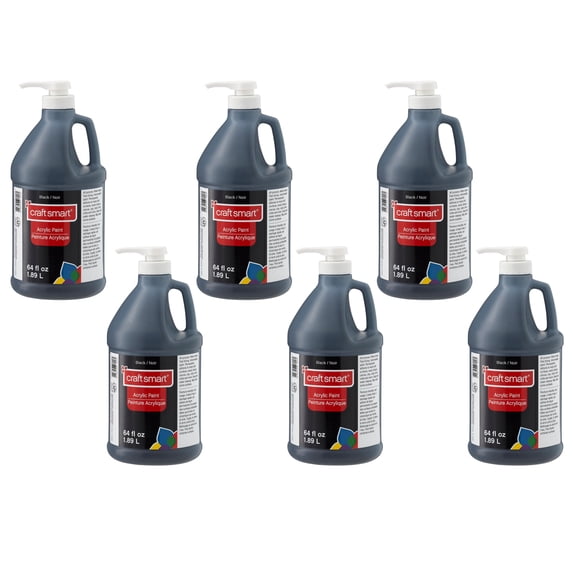 Craft Smart Acrylic Paint, 64oz., 6 Pack