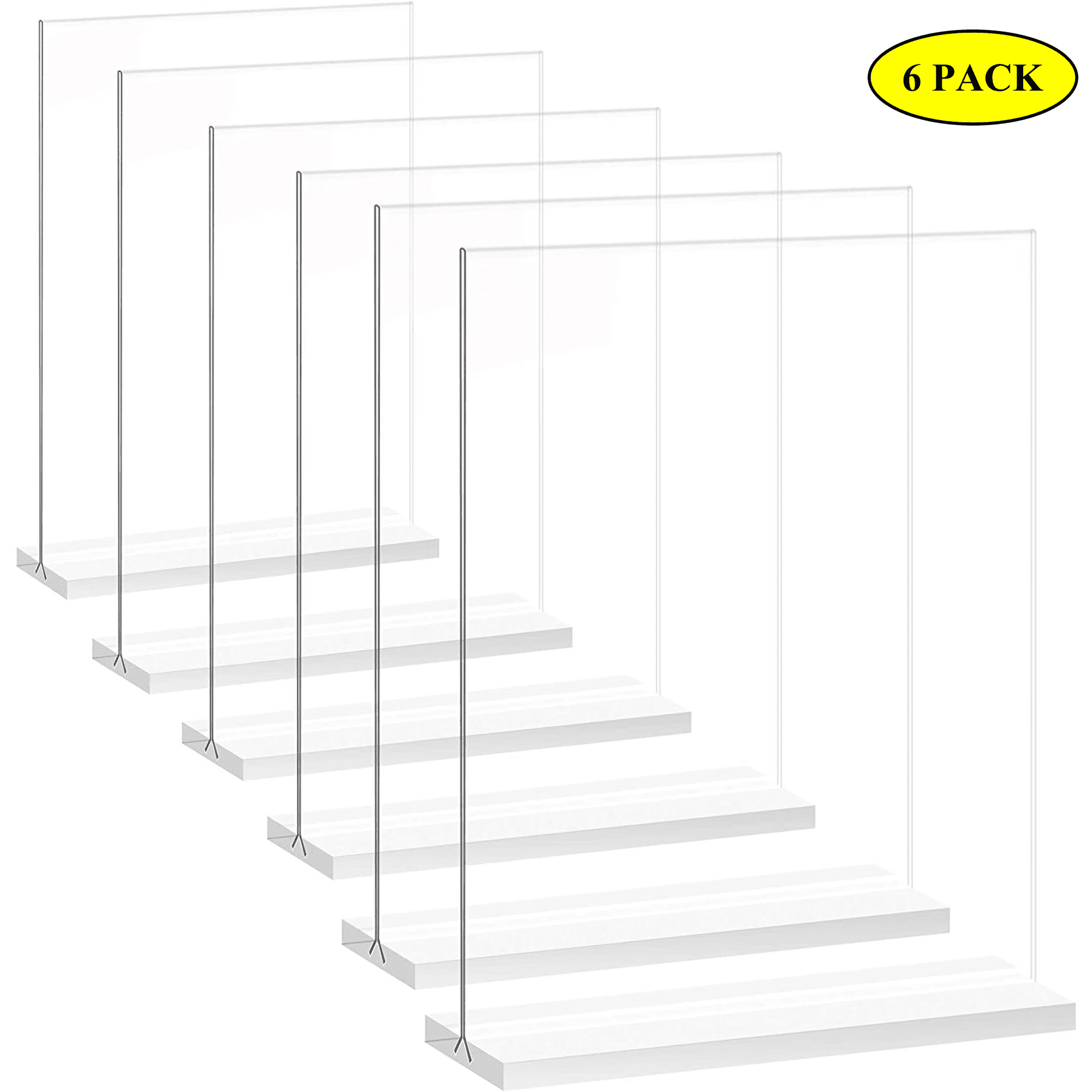 RT3TN9H Oruuum 6 Pcs Acrylic Sign Holder L-Shape Menu Display Stand Poster  Holders for Display Picture Holder Stand - 10x15cm