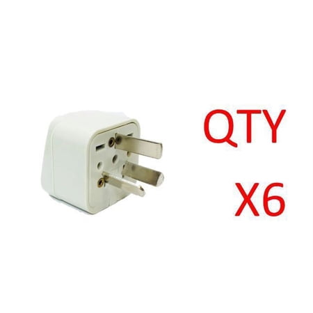 6 Pack Adaptor U.S. To Australia New Zealand China Plug Adapter Electric wall plug