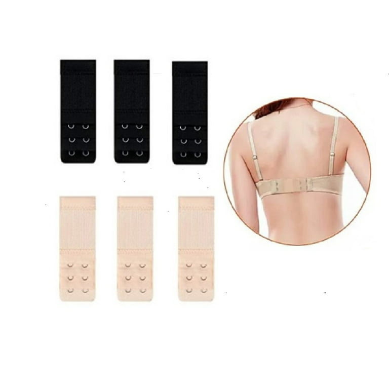6-Pack Adjustable Bra Buckle Extenders – Comfortable 2 Hooks Bra Extension  Underwear Straps for a Perfect Fit TIKA