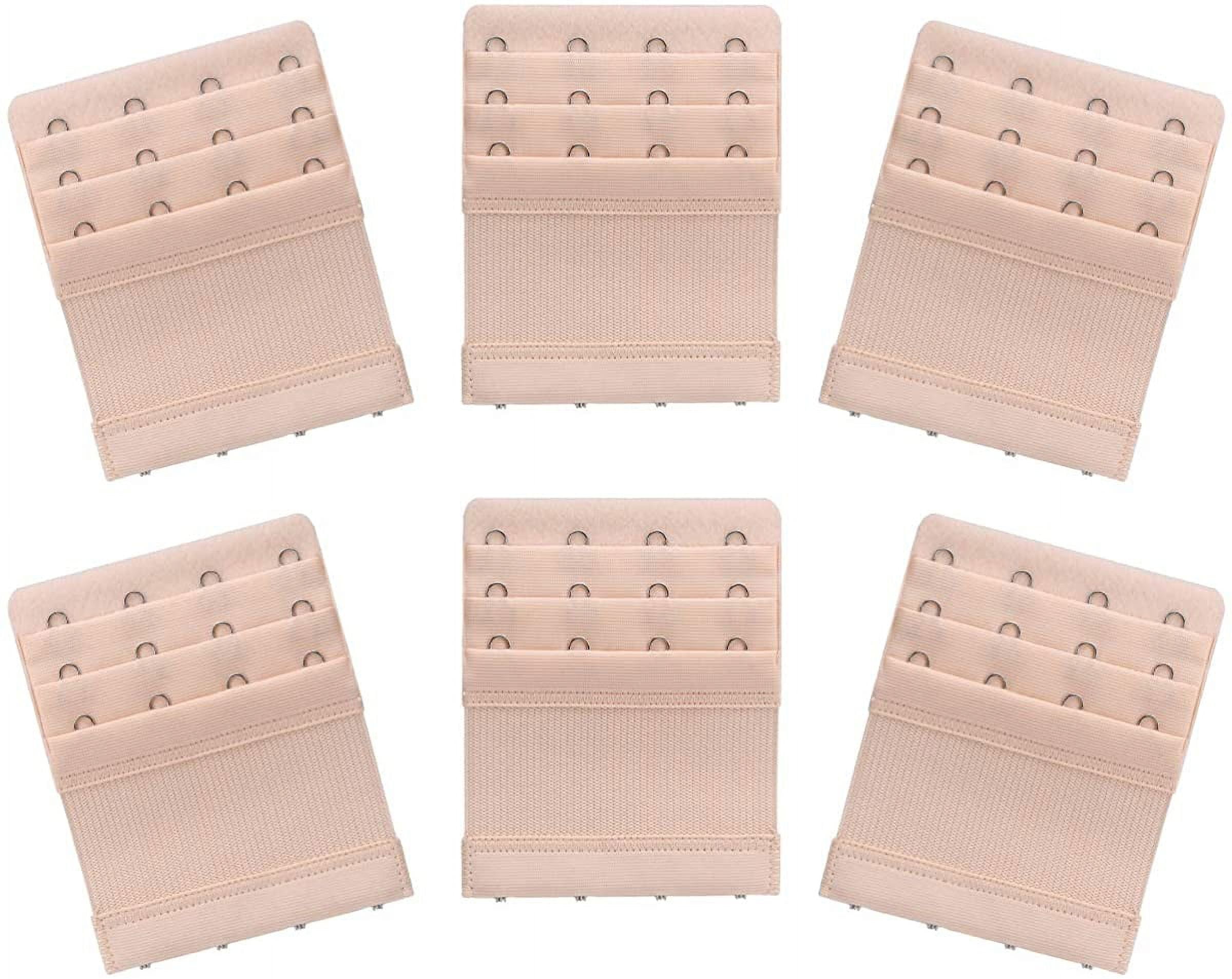 6Pack Adjustable Bra Extenders 4 Hook 3 Row Lady's Bra Extender Bra