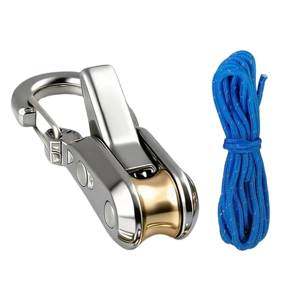 6 Pack Adjustable Rope Lock Tie Down Set, Heavy Duty Metal Cam Cleat Hook with Braided Reflective Rope, Fast Self-Locking Pulley Cord for Camping Tent Canopy Outdoor Fixing
