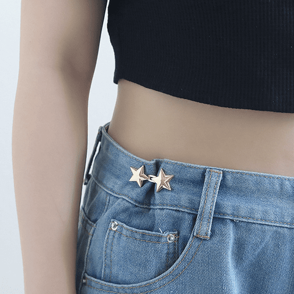 6 Pack Adjustable Star Waist Clips for Pants Jeans No Tools Needed