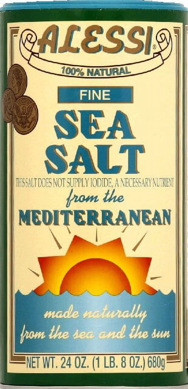 (6 Pack)Alessi Mediterranean Sea Salt Fine24 oz.