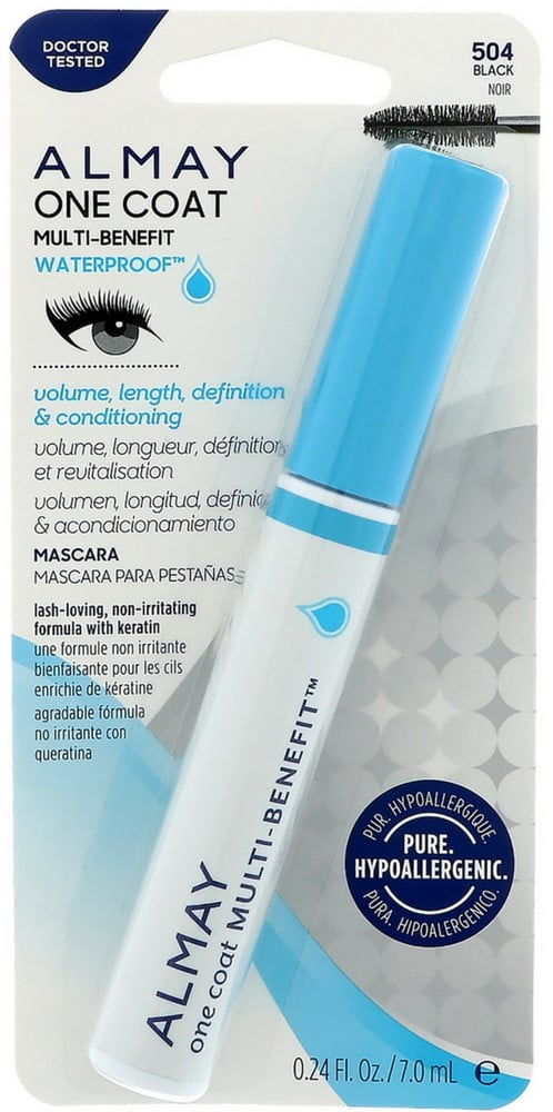 Almay One Coat Multi-Benefit Mascara – Volumen, Länge & Pflege In Einem (Blackest Black, 0,24 Fl. Oz.)