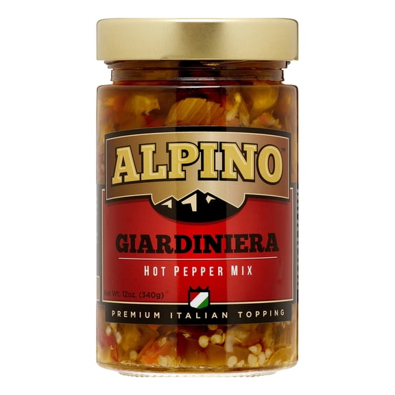 (6 Pack)Alpino Giardiniera Hot Pepper Mix, 12 Oz