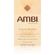 6 Pack  Ambi Skin Care Helps Visibly Even Skin Tone Cleansing Bar Cocoa Butter 3.5 oz