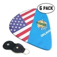 thumbnail image 1 of 6 Pack America Oklahoma Flag Guitar Picks In Leather Picks Holder For Bass Electric Acoustic Guitars, 1 of 7